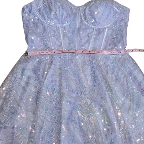 Lavender Sequin Mini Dress - Picture 4 of 9